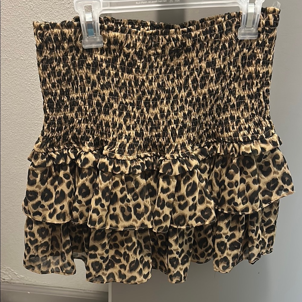 Entro Tan Cream Bubble Mini Skirt